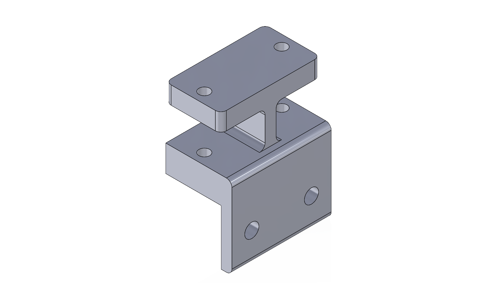 The idler pulley mounting bracket.