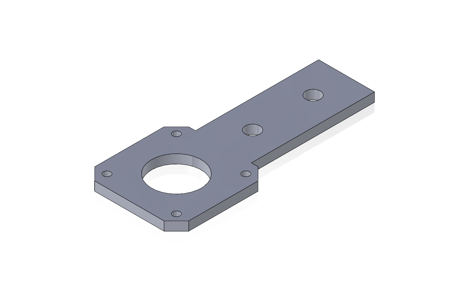 The NEMA 17 stepper motor mounting bracket.